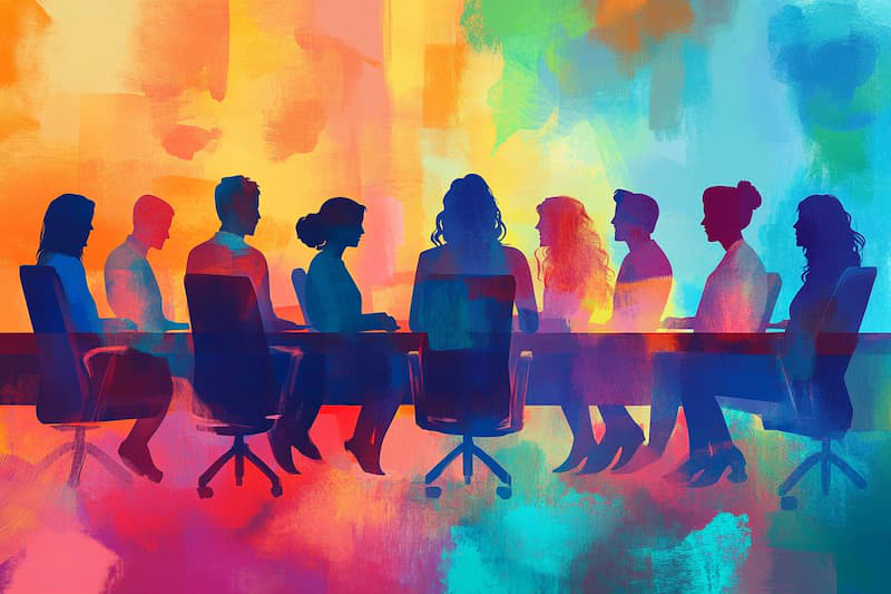 A board of directors diverse